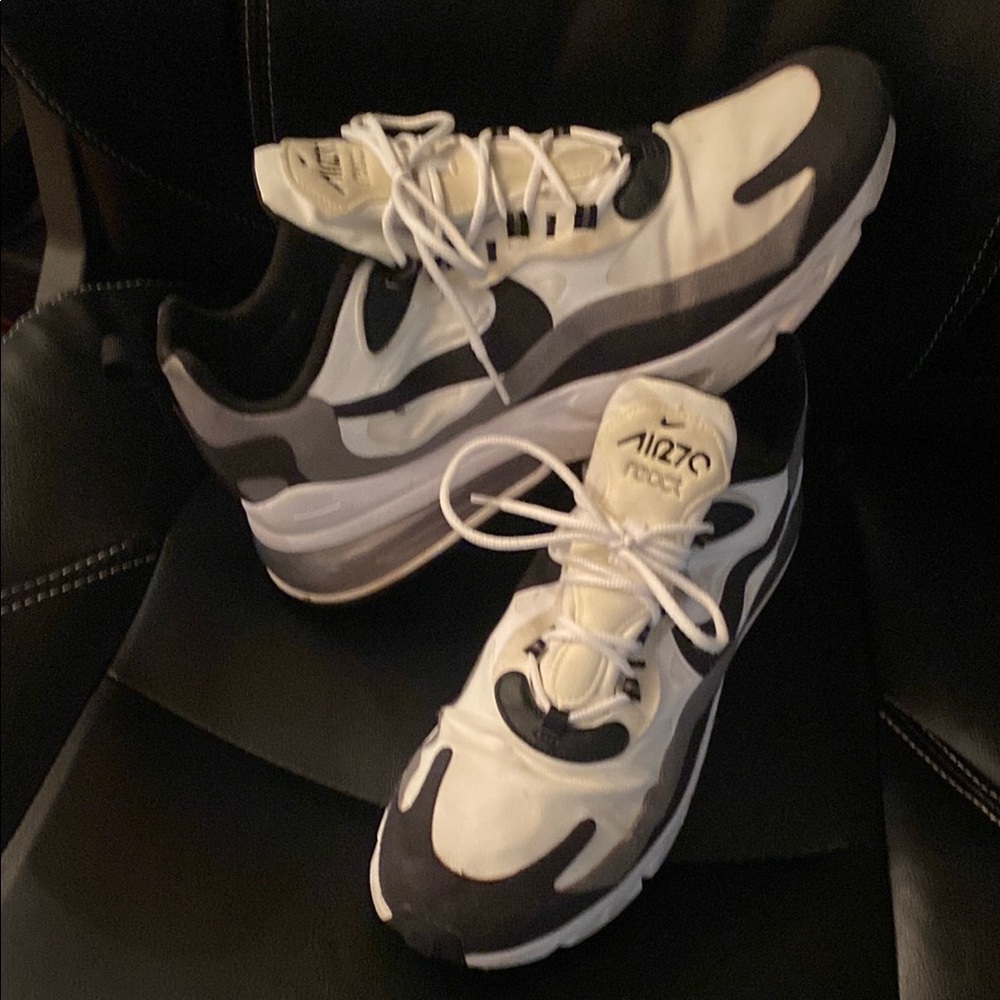 Nike Air Max 270 React in Black and White